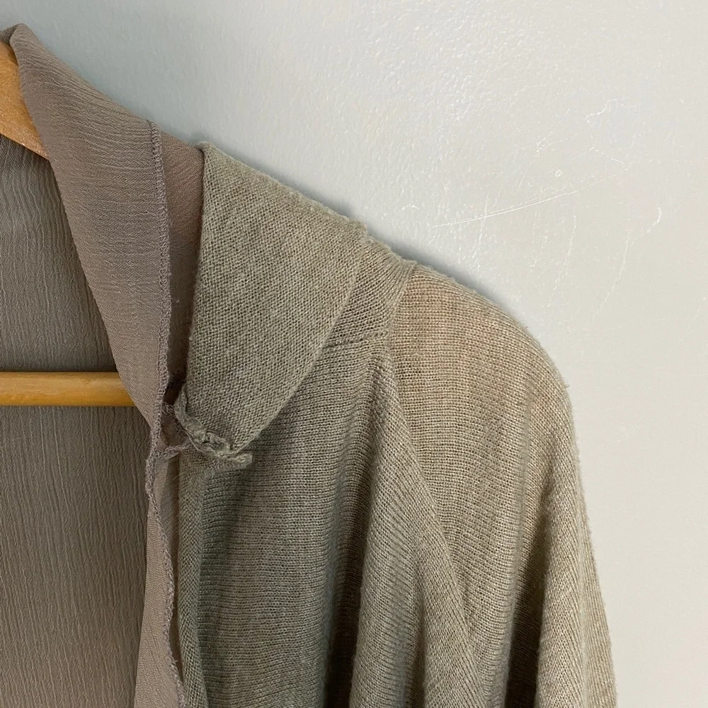 Zara‎ Knit Women's Open Front Knit Cardigan Wrap Long Sleeve Lined Size Medium - Picture 4 of 10